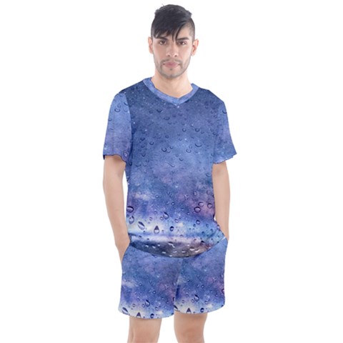 Gouttes D eau Galaxy Men s Mesh Tee And Shorts Set by kcreatif