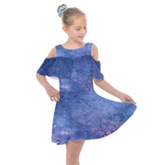 Gouttes D eau Galaxy Kids  Shoulder Cutout Chiffon Dress by kcreatif