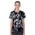 Fleurs de cerisier Noir & Blanc Women s Cotton Tee View1