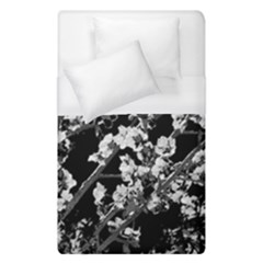 Fleurs De Cerisier Noir & Blanc Duvet Cover (single Size) by kcreatif