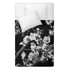 Fleurs De Cerisier Noir & Blanc Duvet Cover Double Side (single Size) by kcreatif