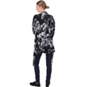 Fleurs de cerisier Noir & Blanc Long Sleeve Velvet Kimono  View2