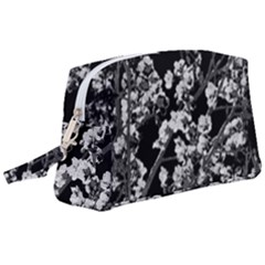 Fleurs De Cerisier Noir & Blanc Wristlet Pouch Bag (large) by kcreatif