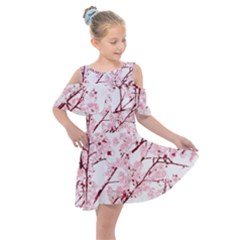 Fleurs De Cerisier Kids  Shoulder Cutout Chiffon Dress by kcreatif