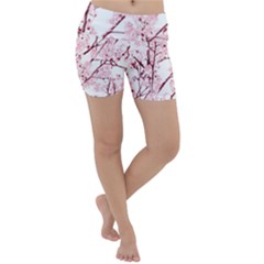 Fleurs De Cerisier Lightweight Velour Yoga Shorts