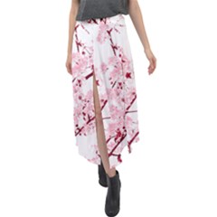 Fleurs De Cerisier Velour Split Maxi Skirt by kcreatif