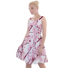 Fleurs De Cerisier Knee Length Skater Dress by kcreatif