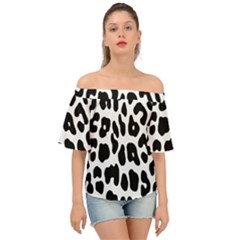 Taches Léopard Off Shoulder Short Sleeve Top by kcreatif