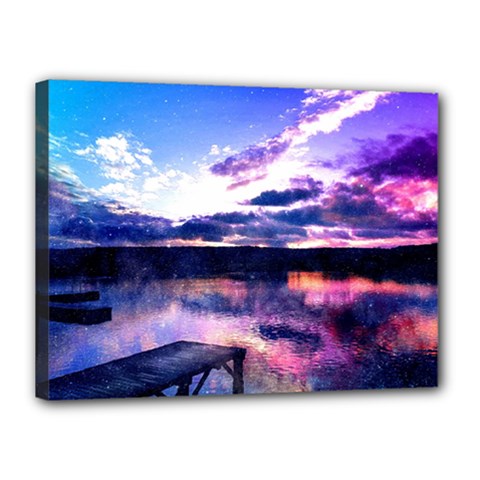 Photo Coucher Du Soleil Effet Galaxy Canvas 16  X 12  (stretched) by kcreatif