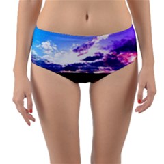 Photo Coucher Du Soleil Effet Galaxy Reversible Mid-waist Bikini Bottoms by kcreatif