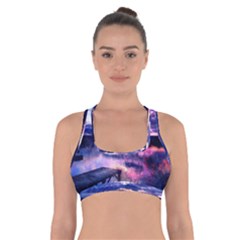 Photo Coucher Du Soleil Effet Galaxy Cross Back Sports Bra by kcreatif