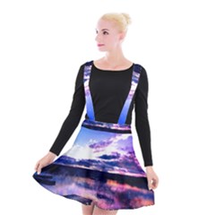 Photo Coucher Du Soleil Effet Galaxy Suspender Skater Skirt