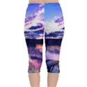 Photo Coucher du soleil Effet Galaxy Velvet Capri Leggings  View2