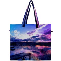 Photo Coucher Du Soleil Effet Galaxy Canvas Travel Bag by kcreatif