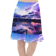 Photo Coucher Du Soleil Effet Galaxy Fishtail Chiffon Skirt by kcreatif