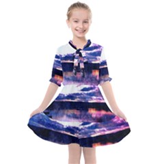 Photo Coucher Du Soleil Effet Galaxy Kids  All Frills Chiffon Dress