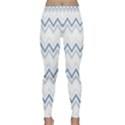 Chevrons Bleus/Blanc Classic Yoga Leggings View1