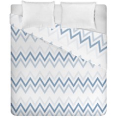 Chevrons Bleus/blanc Duvet Cover Double Side (california King Size) by kcreatif