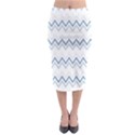 Chevrons Bleus/Blanc Midi Pencil Skirt View1