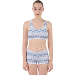 Chevrons Bleus/blanc Work It Out Gym Set by kcreatif