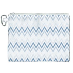 Chevrons Bleus/blanc Canvas Cosmetic Bag (xxl) by kcreatif