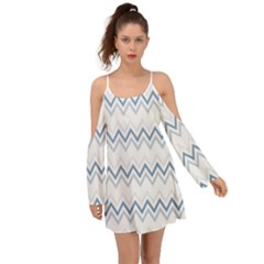 Chevrons Bleus/blanc Kimono Sleeves Boho Dress by kcreatif