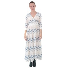 Chevrons Bleus/blanc Button Up Maxi Dress by kcreatif