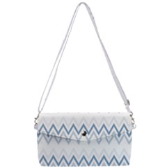 Chevrons Bleus/blanc Removable Strap Clutch Bag by kcreatif