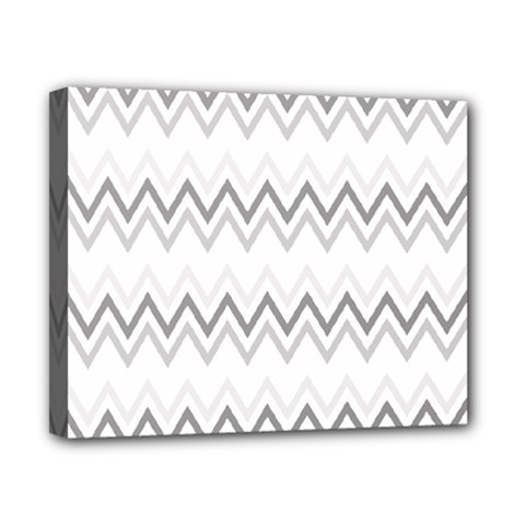 Chevrons Gris/blanc Canvas 10  X 8  (stretched) by kcreatif