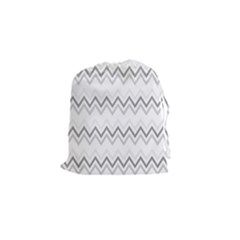 Chevrons Gris/blanc Drawstring Pouch (small) by kcreatif