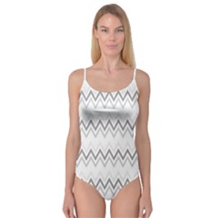 Chevrons Gris/blanc Camisole Leotard  by kcreatif