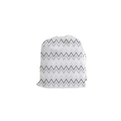 Chevrons Gris/blanc Drawstring Pouch (xs) by kcreatif