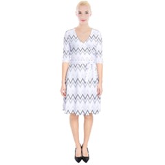 Chevrons Gris/blanc Wrap Up Cocktail Dress by kcreatif