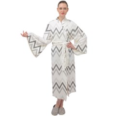 Chevrons Gris/blanc Maxi Velour Kimono by kcreatif