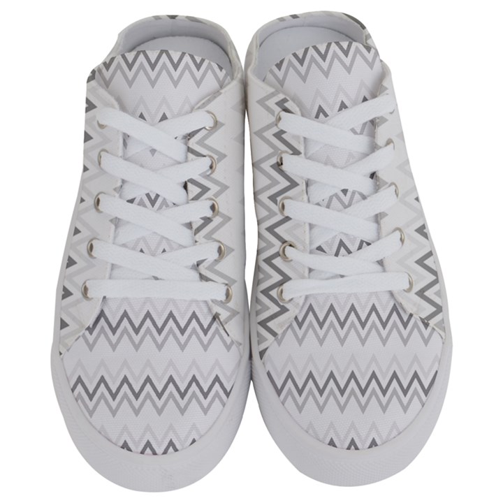 Chevrons Gris/Blanc Half Slippers