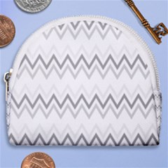 Chevrons Gris/blanc Horseshoe Style Canvas Pouch by kcreatif