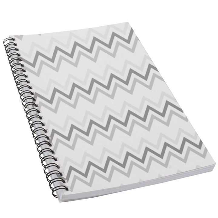 Chevrons Gris/Blanc 5.5  x 8.5  Notebook