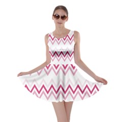 Chevrons Rose/blanc Skater Dress by kcreatif