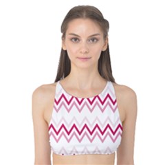 Chevrons Rose/blanc Tank Bikini Top by kcreatif