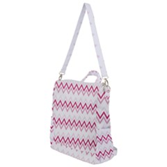 Chevrons Rose/blanc Crossbody Backpack by kcreatif