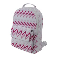 Chevrons Rose/blanc Flap Pocket Backpack (large) by kcreatif