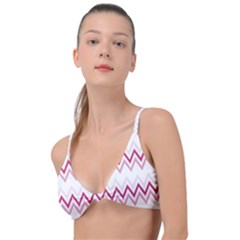 Chevrons Rose/blanc Knot Up Bikini Top by kcreatif