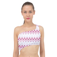 Chevrons Rose/blanc Spliced Up Bikini Top  by kcreatif