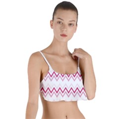 Chevrons Rose/blanc Layered Top Bikini Top  by kcreatif