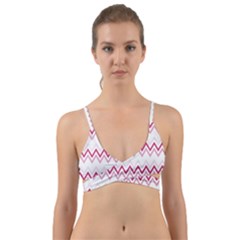 Chevrons Rose/blanc Wrap Around Bikini Top by kcreatif