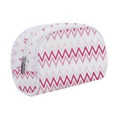 Chevrons Rose/blanc Makeup Case (small) by kcreatif