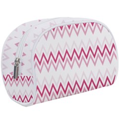 Chevrons Rose/blanc Makeup Case (large) by kcreatif