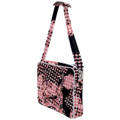 Abstrait Effet Formes Noir/rose Cross Body Office Bag by kcreatif