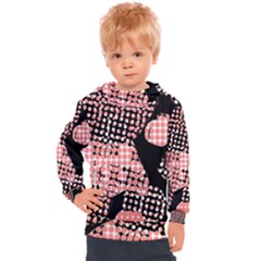 Abstrait Effet Formes Noir/rose Kids  Hooded Pullover by kcreatif