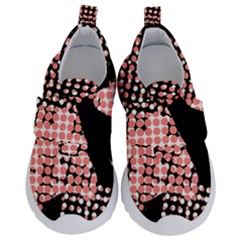 Abstrait Effet Formes Noir/rose Kids  Velcro No Lace Shoes by kcreatif